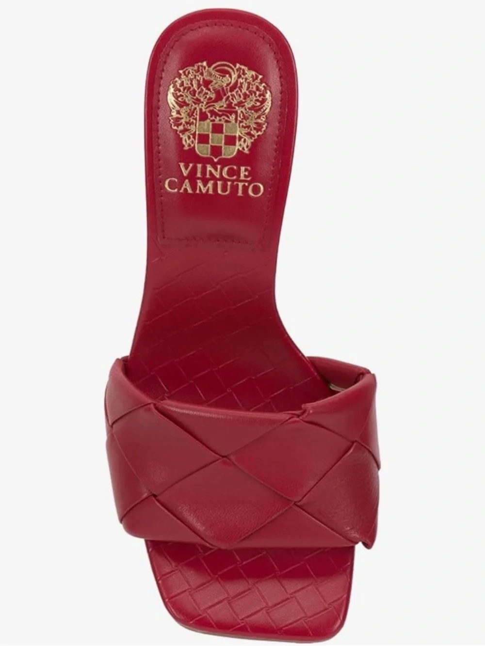 Vince Camuto NWOT Brelanie Braided Strap Sandal Red Mules Size 7 - Picture 3 of 11